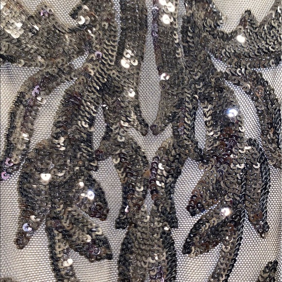 Bariano Dianne Scoop Pattern Sequin Gown - Picture 6 of 14